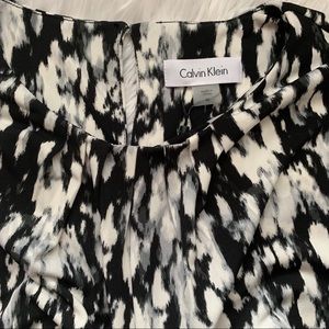 Calvin Klein Black and White Blouse Top